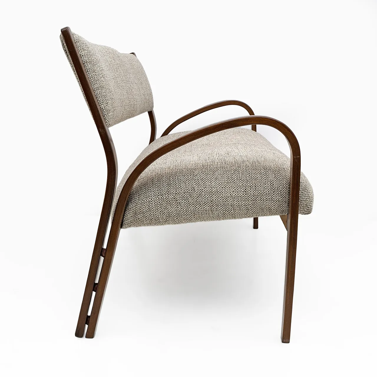 Coppia di poltrone e divano in tessuto Art Deco, anni '30 4