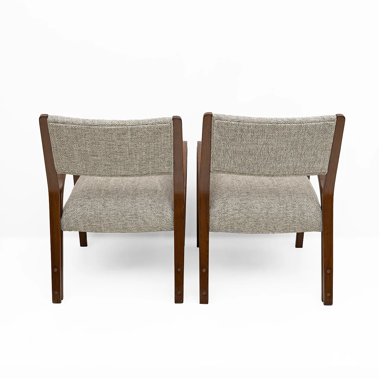 Coppia di poltrone e divano in tessuto Art Deco, anni '30 7