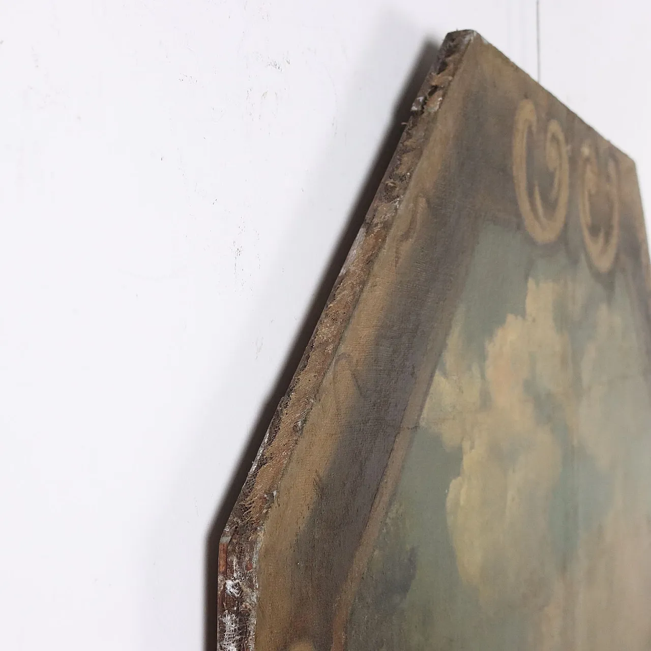 Paesaggio fluviale con Architetture, olio su tela, '700 9