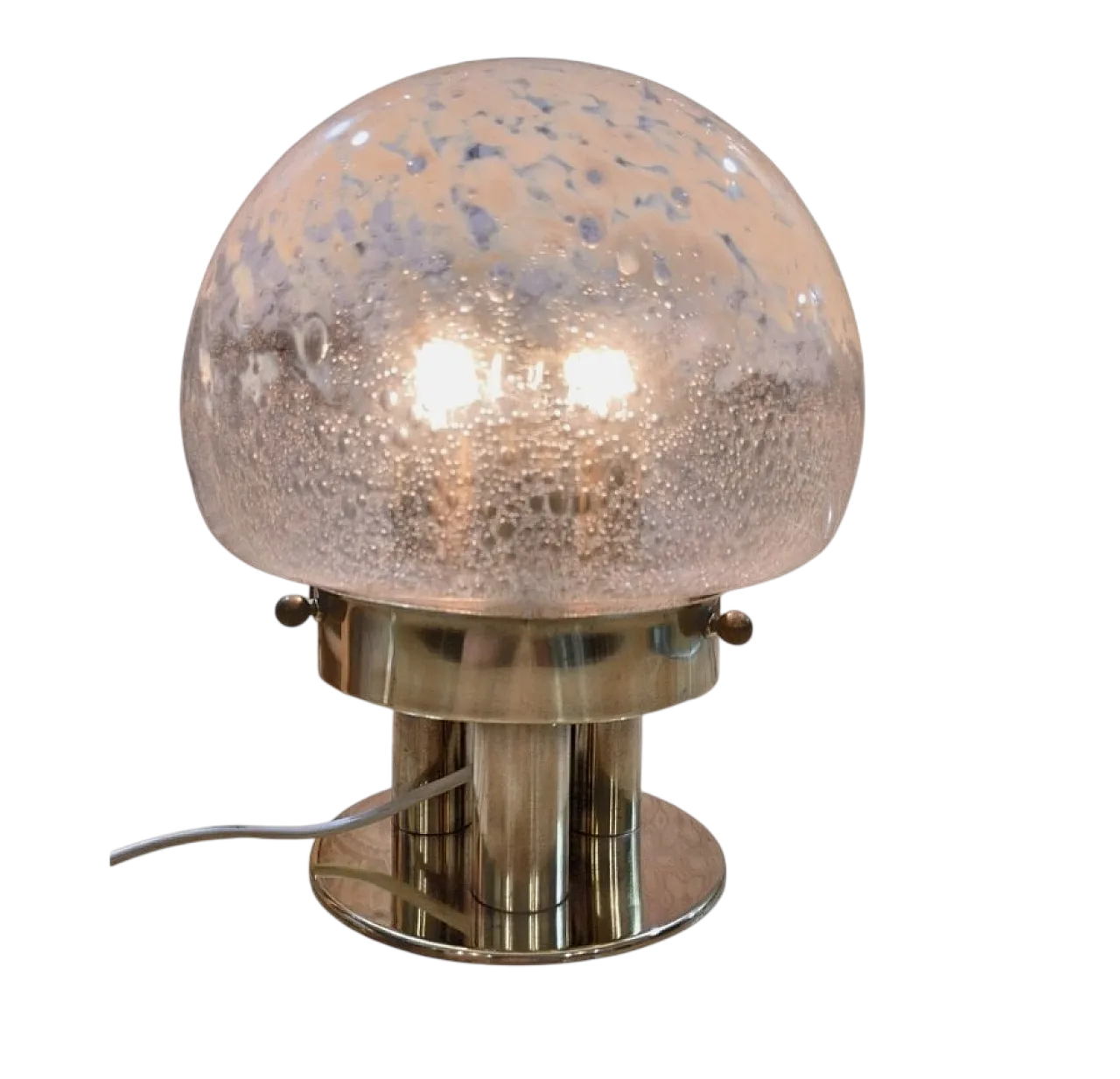 Table lamp in brass and Murano glass 1970s 9