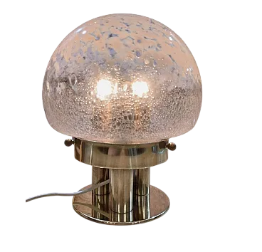 Table lamp in brass and Murano glass 1970s