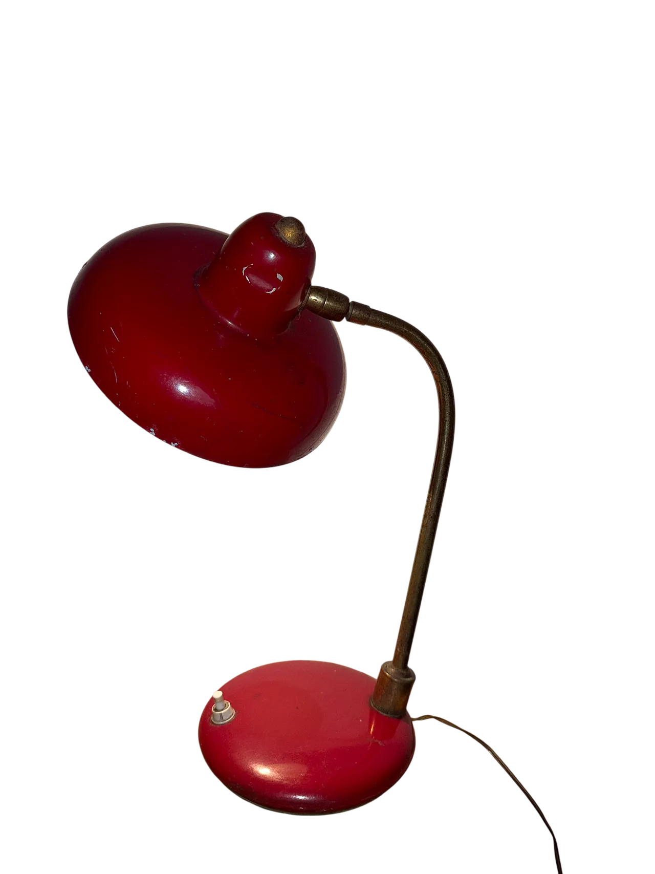 Lampada rossa da scrivania, anni '60 8
