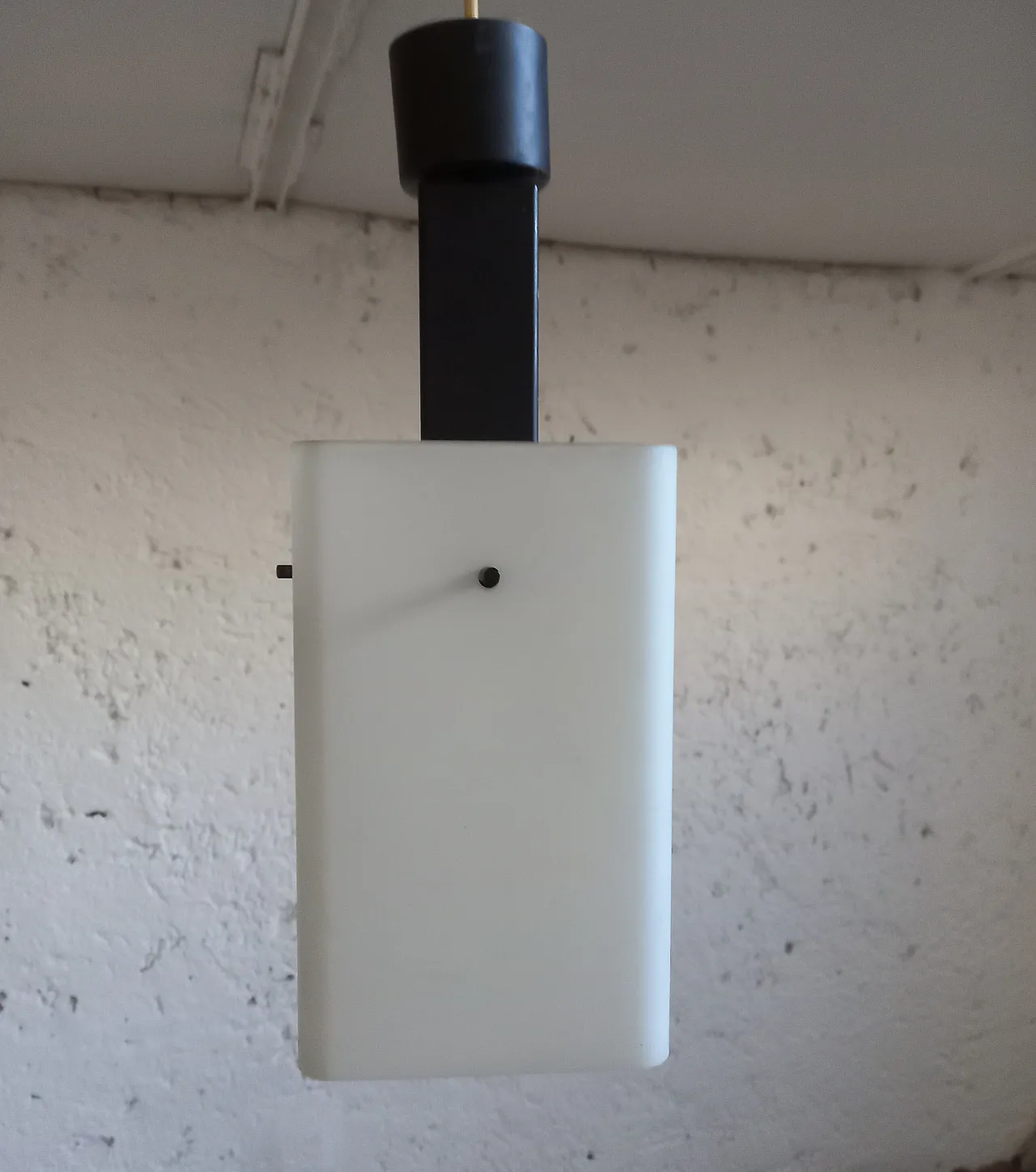 Chandelier Opalino glass by Stylux, 60s 2