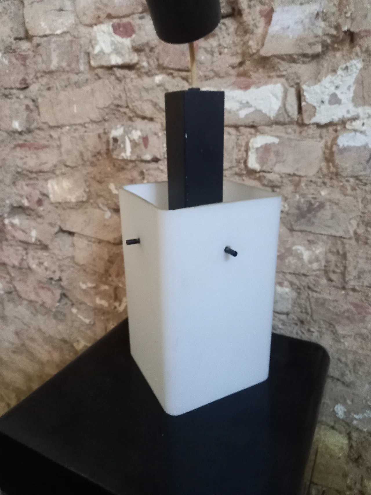 Chandelier Opalino glass by Stylux, 60s 4