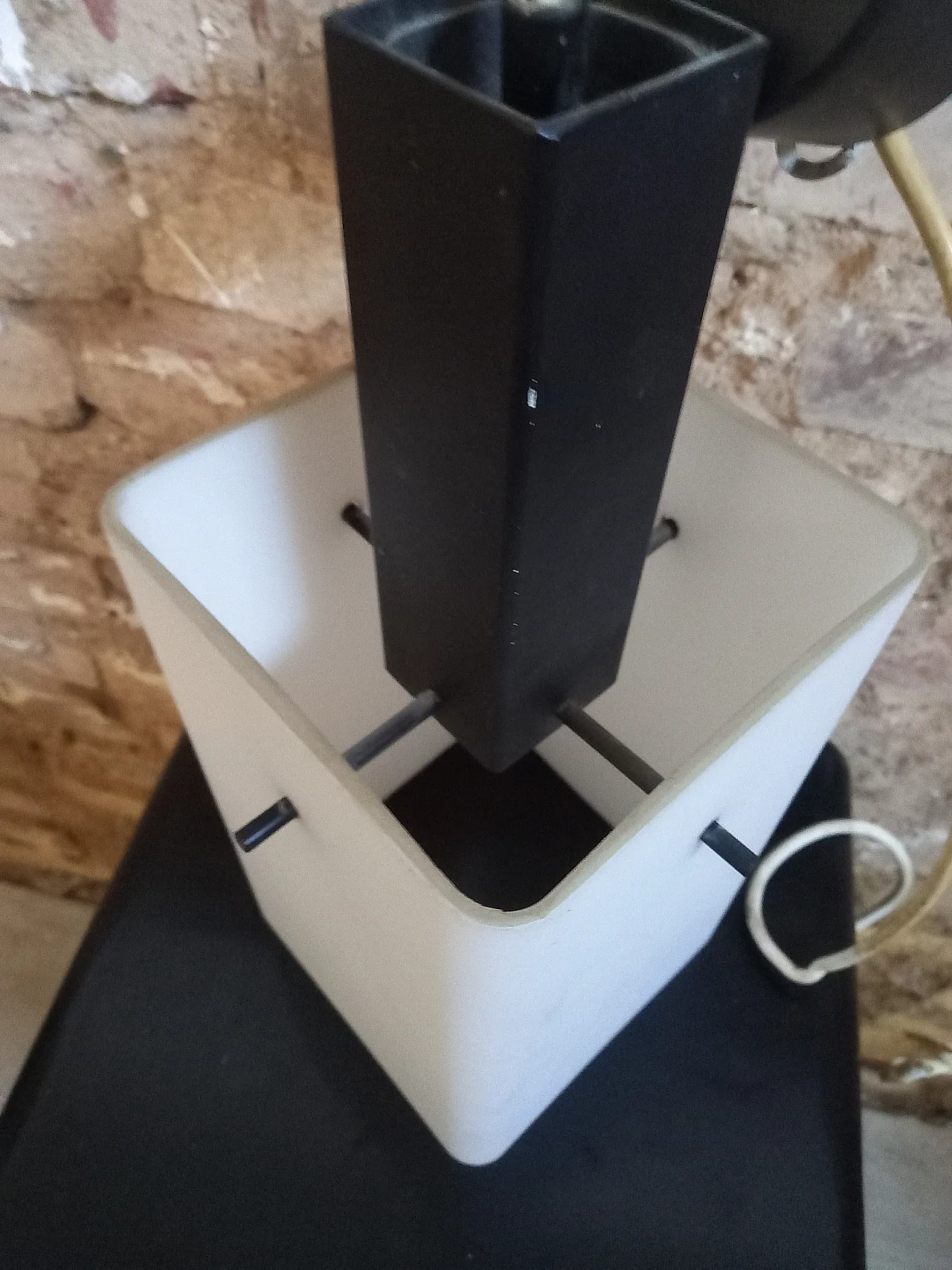 Chandelier Opalino glass by Stylux, 60s 5