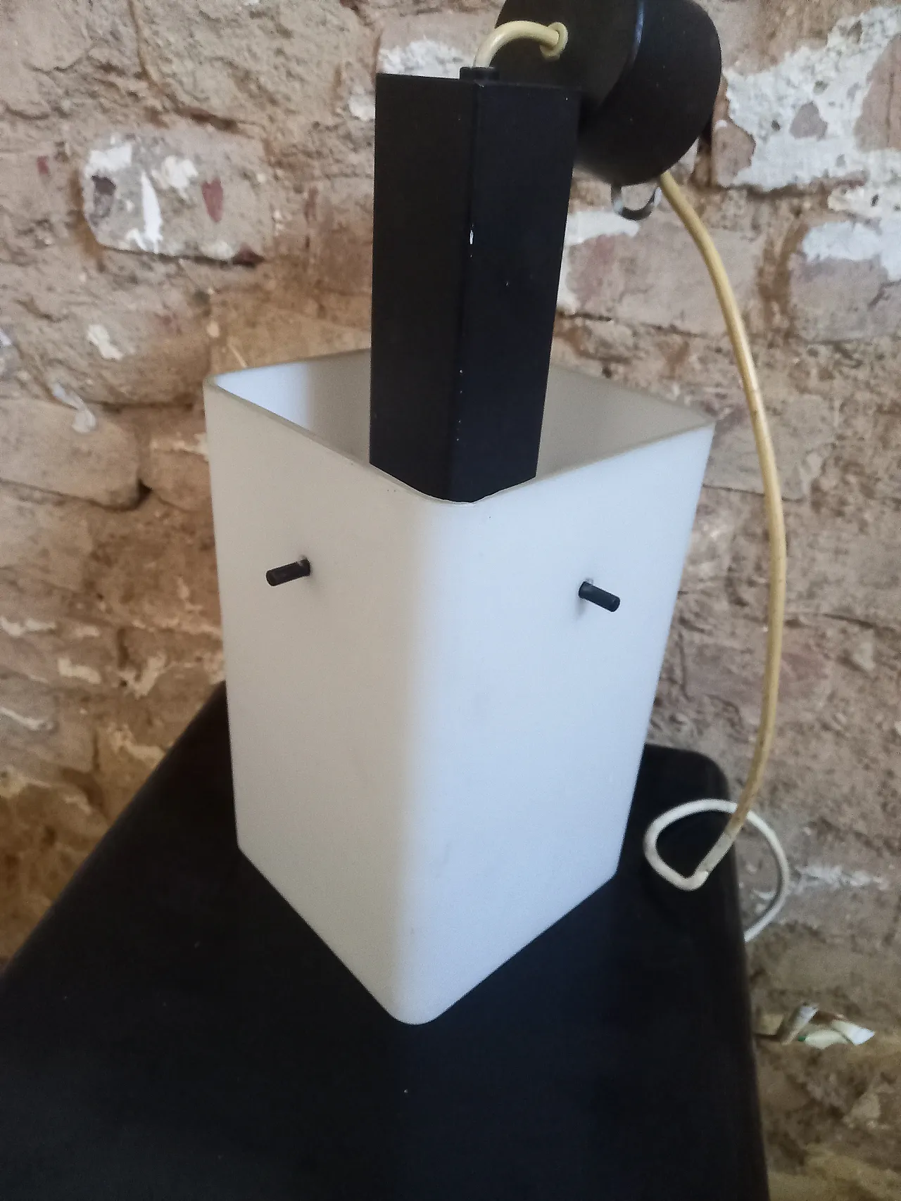 Chandelier Opalino glass by Stylux, 60s 6