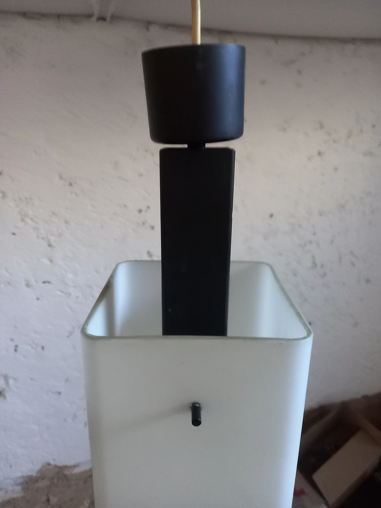 Chandelier Opalino glass by Stylux, 60s 13