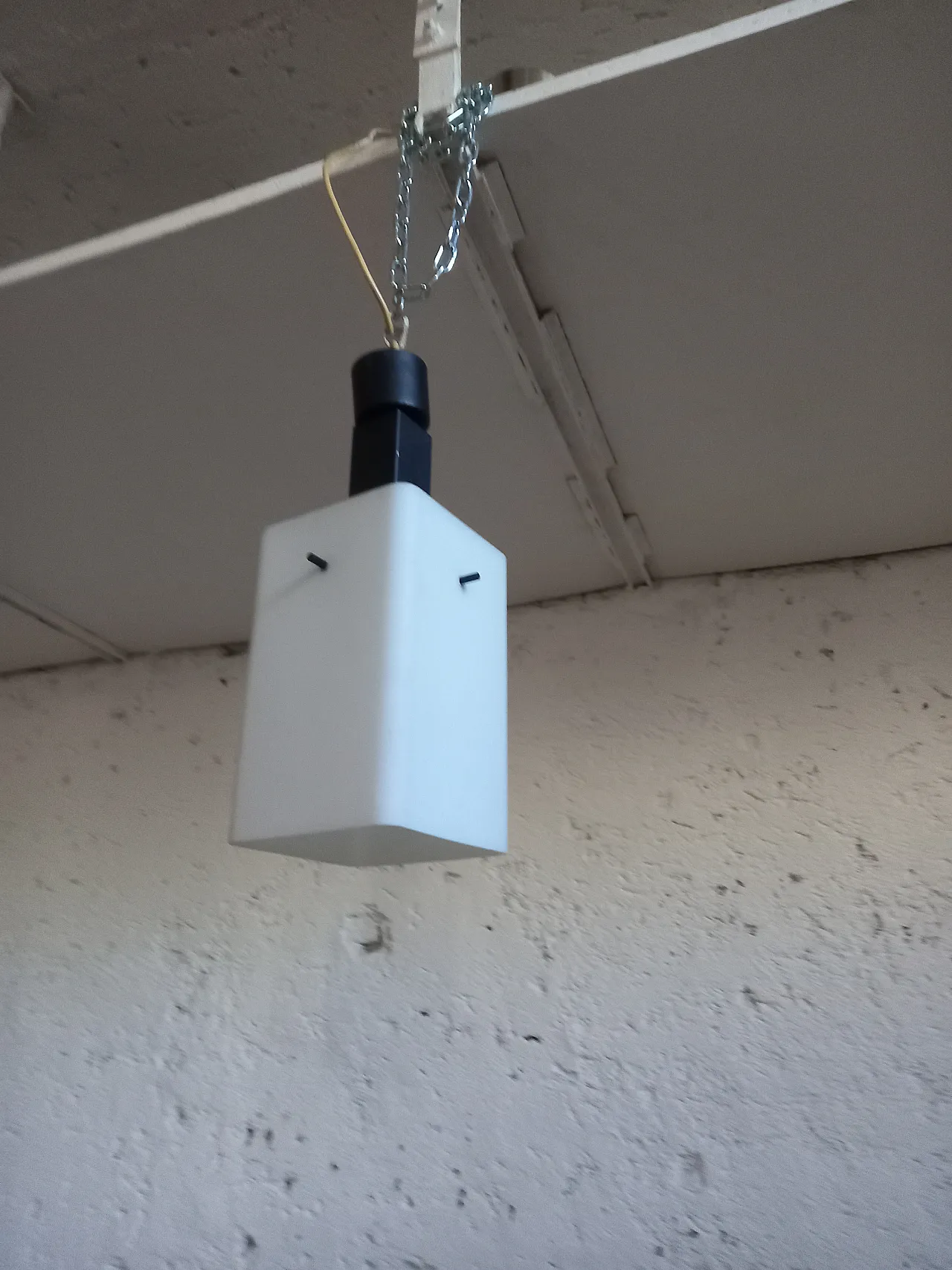 Chandelier Opalino glass by Stylux, 60s 14