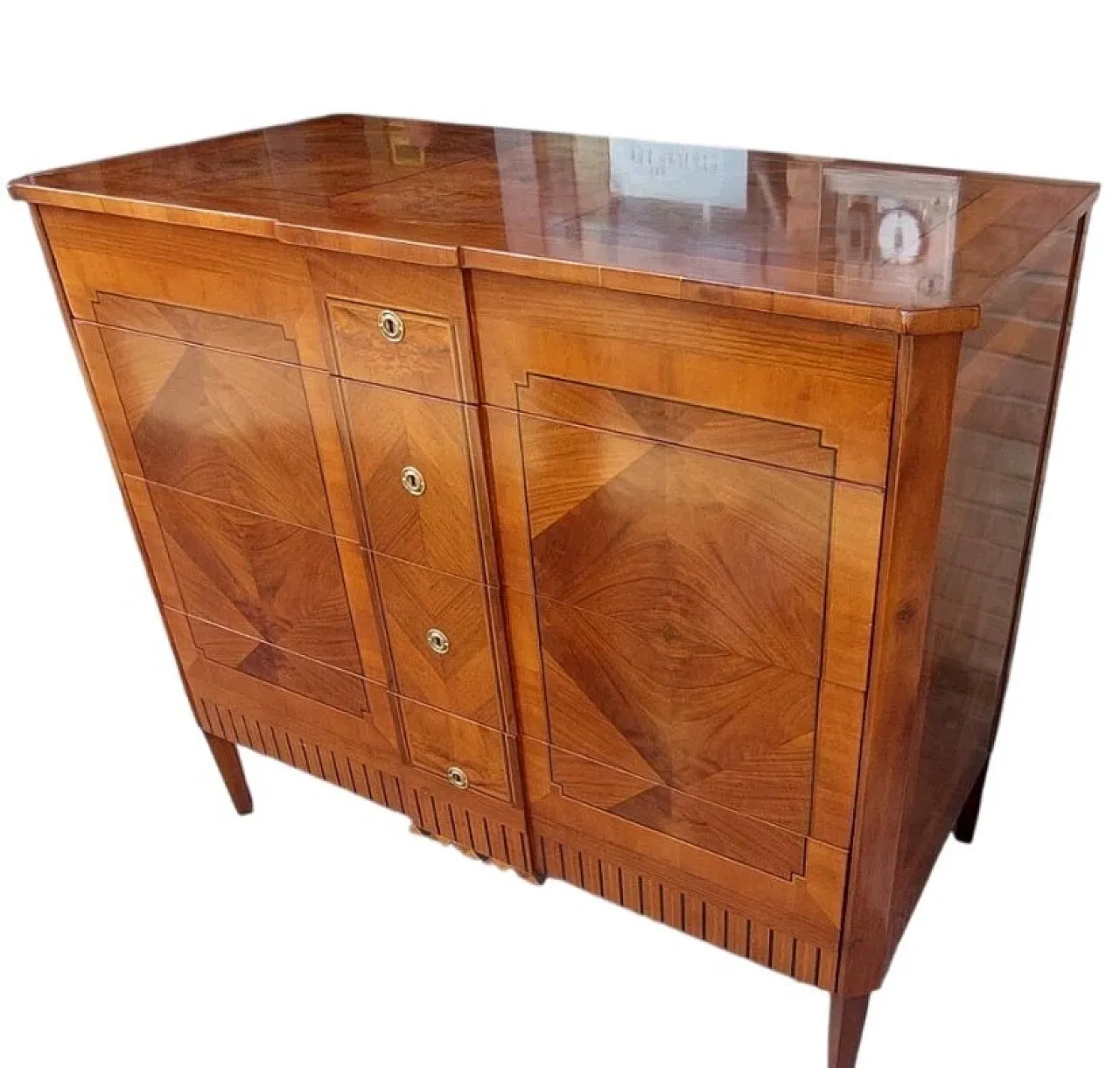 Cassettiera intarsiata in varie essenze stile Luigi XVI, '800 2