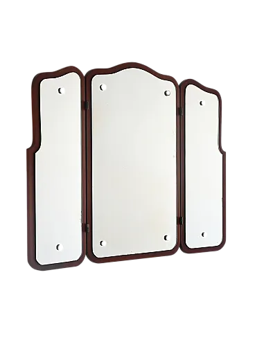 Vintage Scandinavian mirror with closed doors