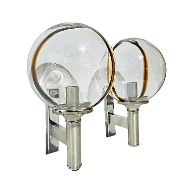 Pair of Applique with Boccia Murano Marazzega glass