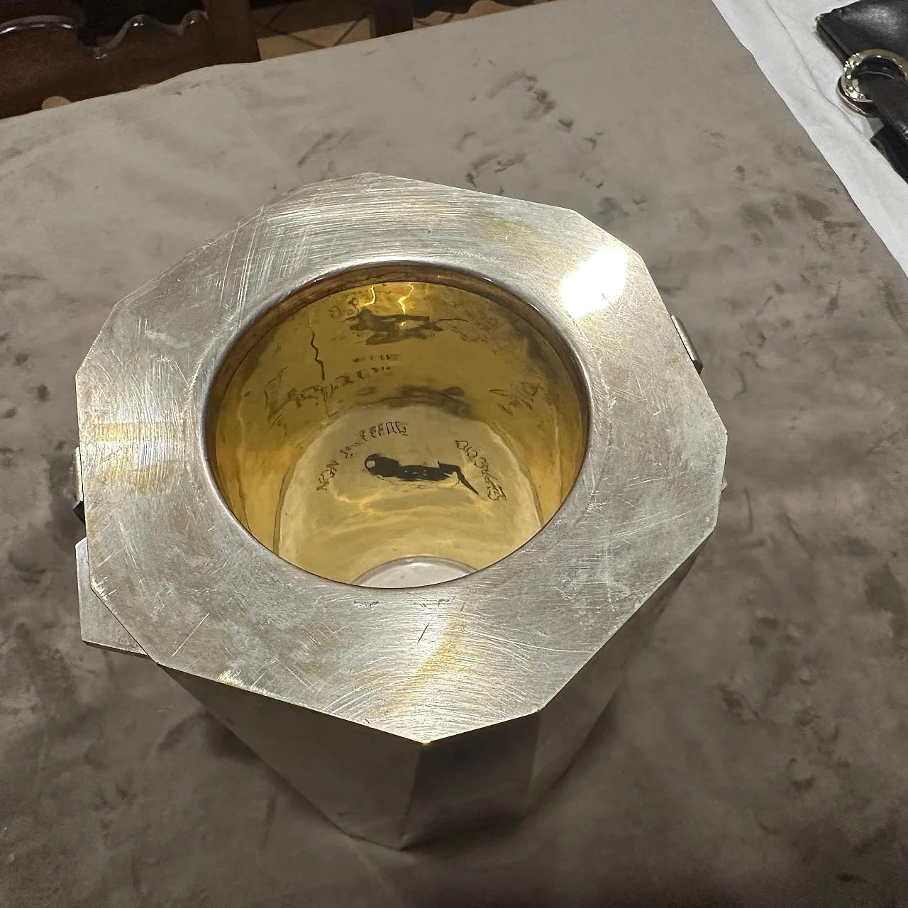 Silver plated wine cooler, 1940s 7