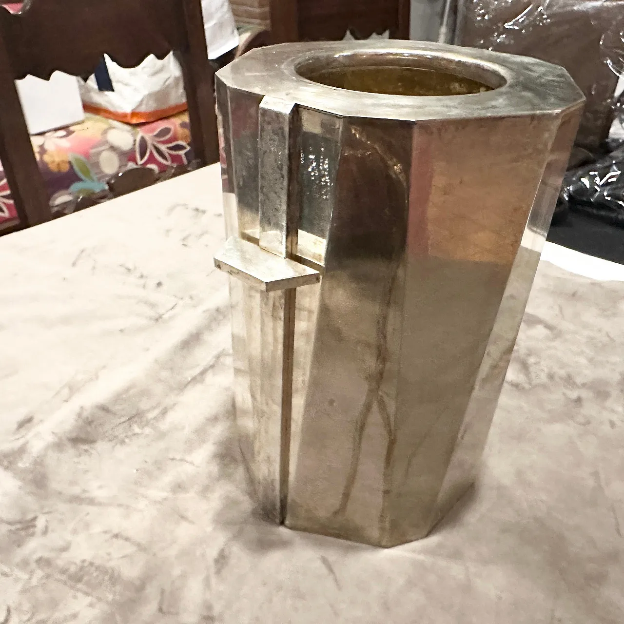 Silver plated wine cooler, 1940s 9