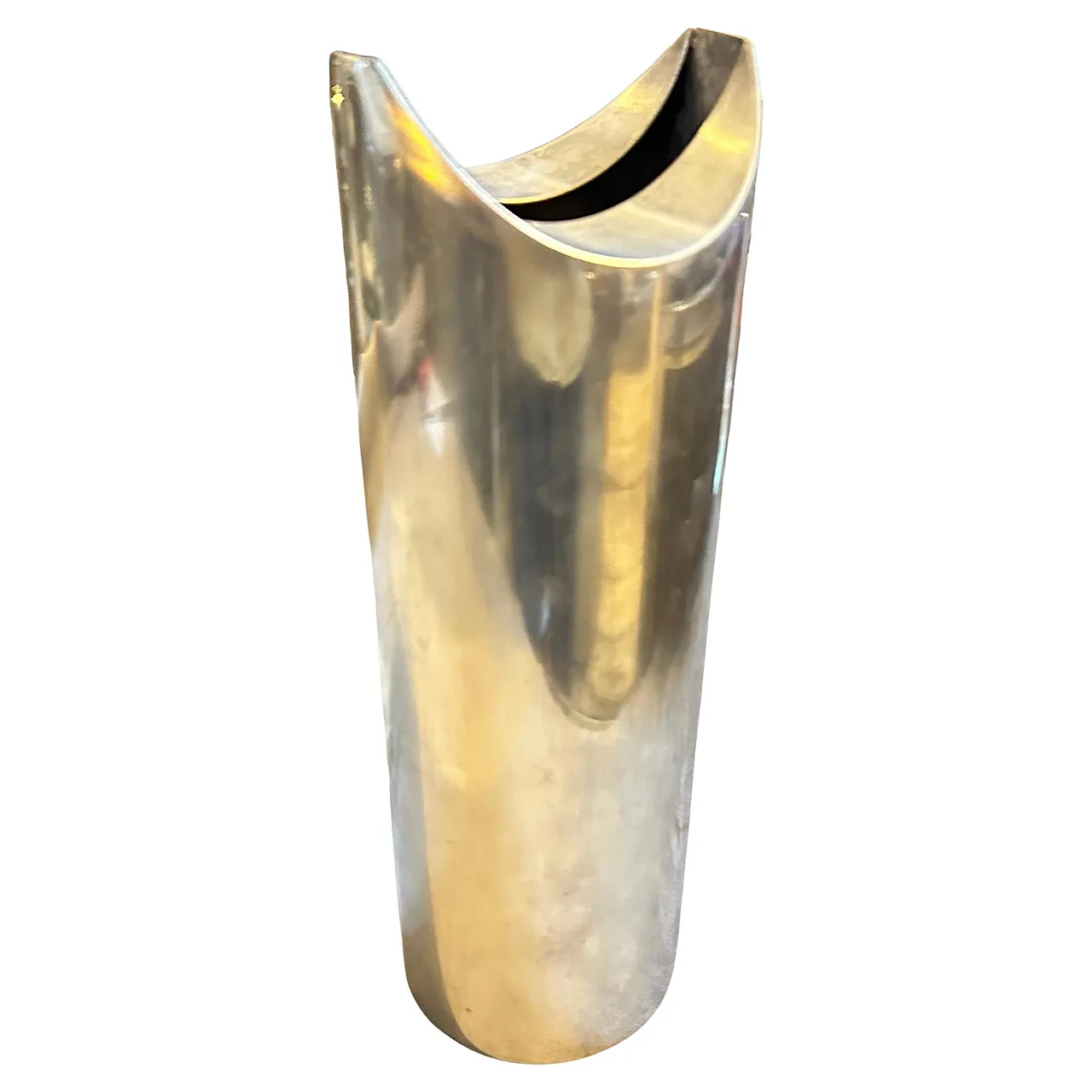 Minimalist Silver Plated Sculptural Vase by Lino Sabattini, 1970s 1