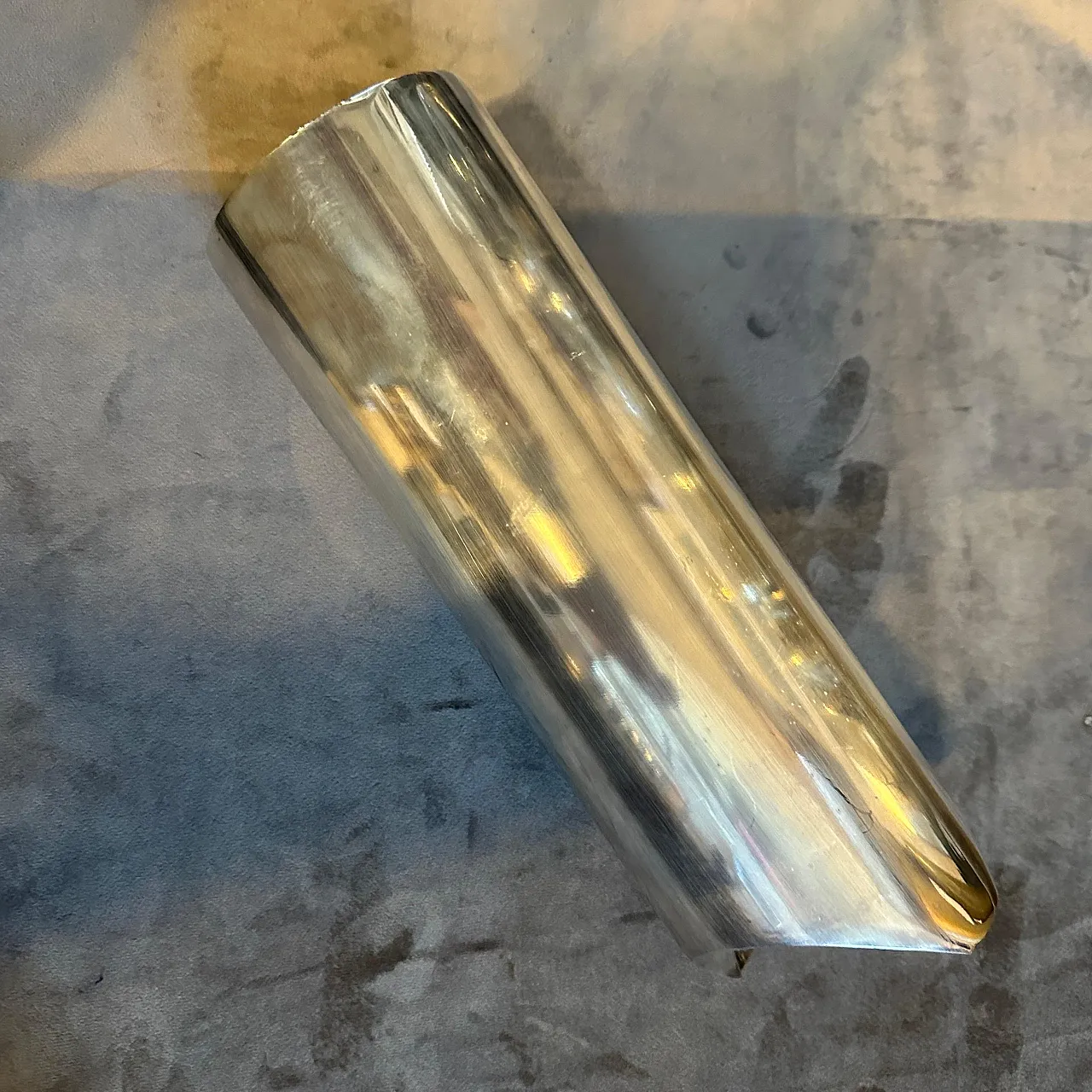 Minimalist Silver Plated Sculptural Vase by Lino Sabattini, 1970s 4