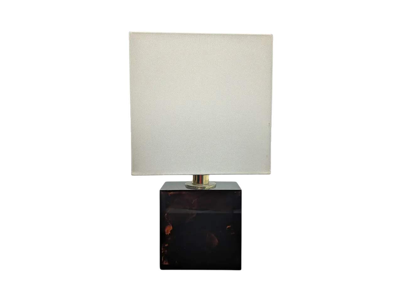 Modern table lamp with resin base, 80s 8