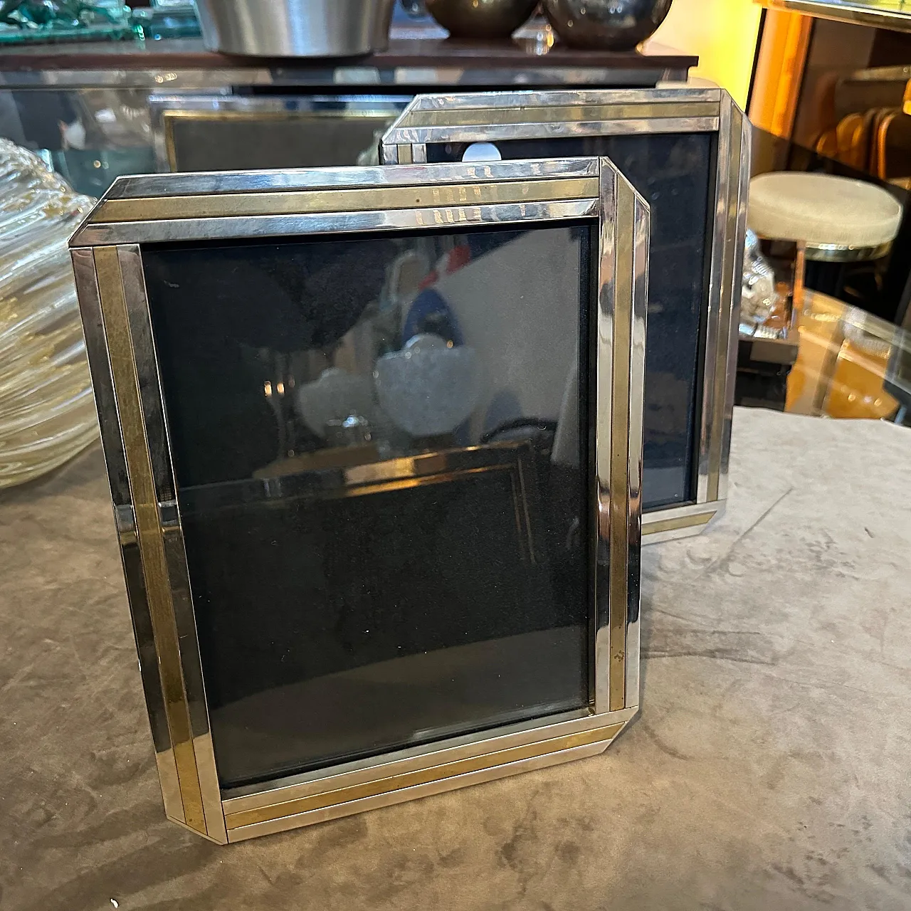 Pair of silver plated frames in Willy Rizzo style, 1970s 2