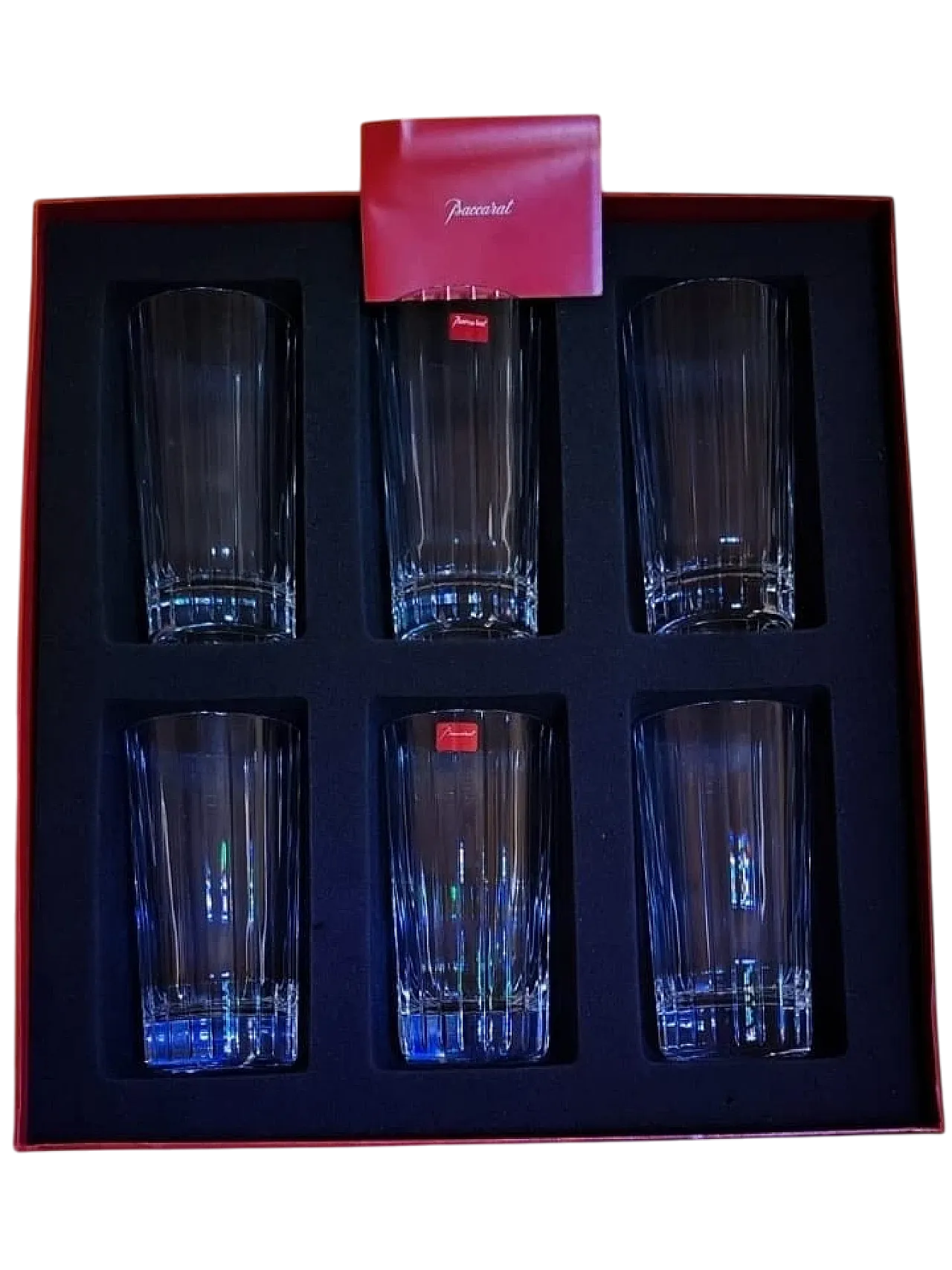6 bicchieri highball cristallo by Baccarat Harmonie, anni 2000 6