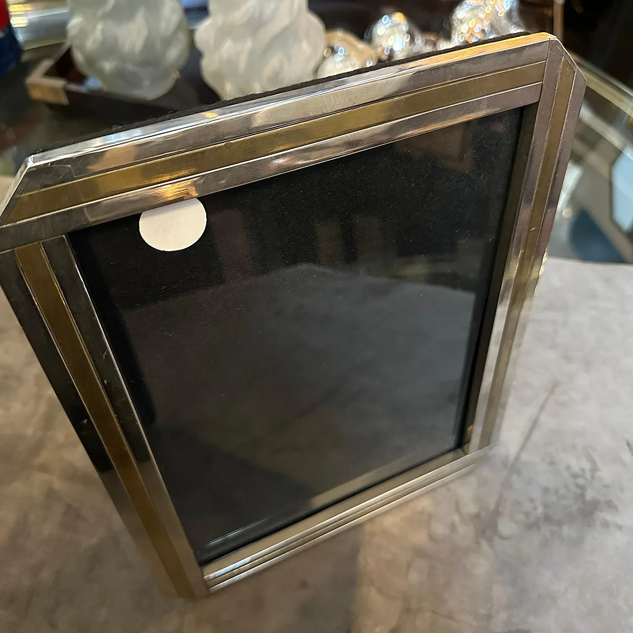 Pair of silver plated frames in Willy Rizzo style, 1970s 9