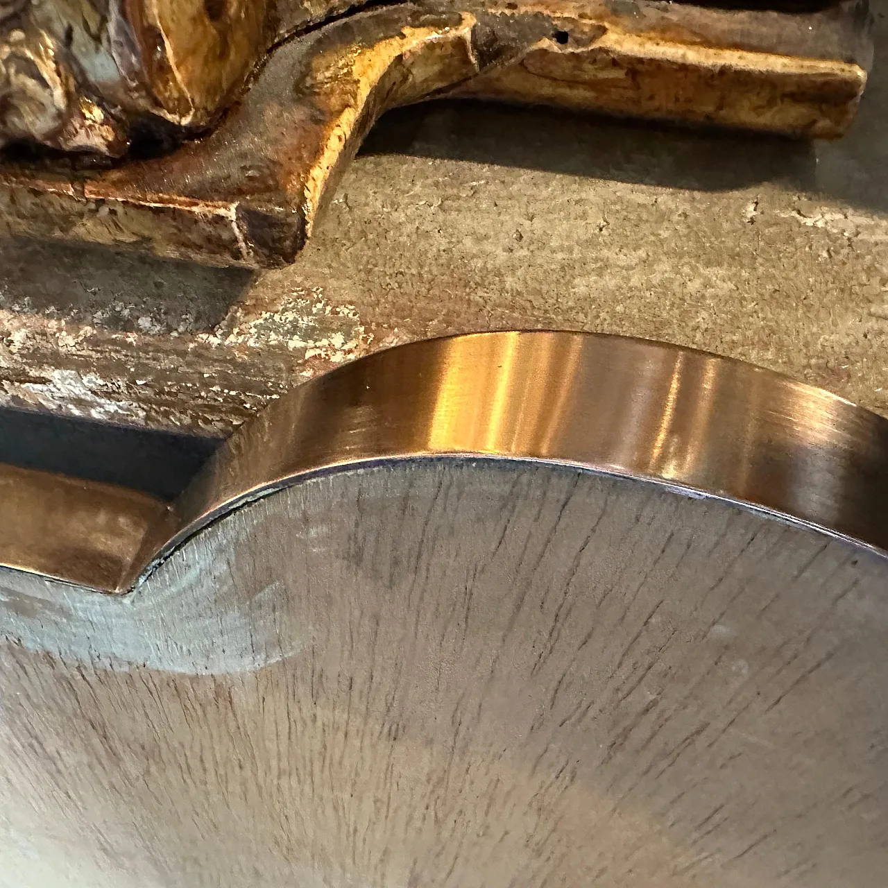 Specchio da parete in ottone massiccio di Gio Ponti, anni '50 4