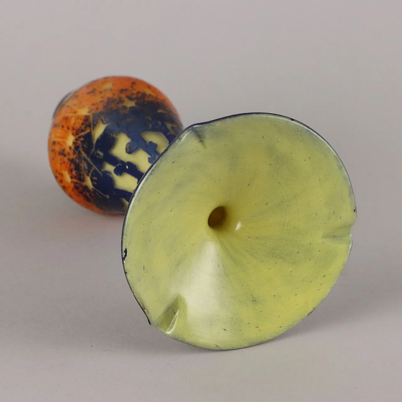 Base per lampada da tavolo in vetro di Le Verre Français, inizio '900 8