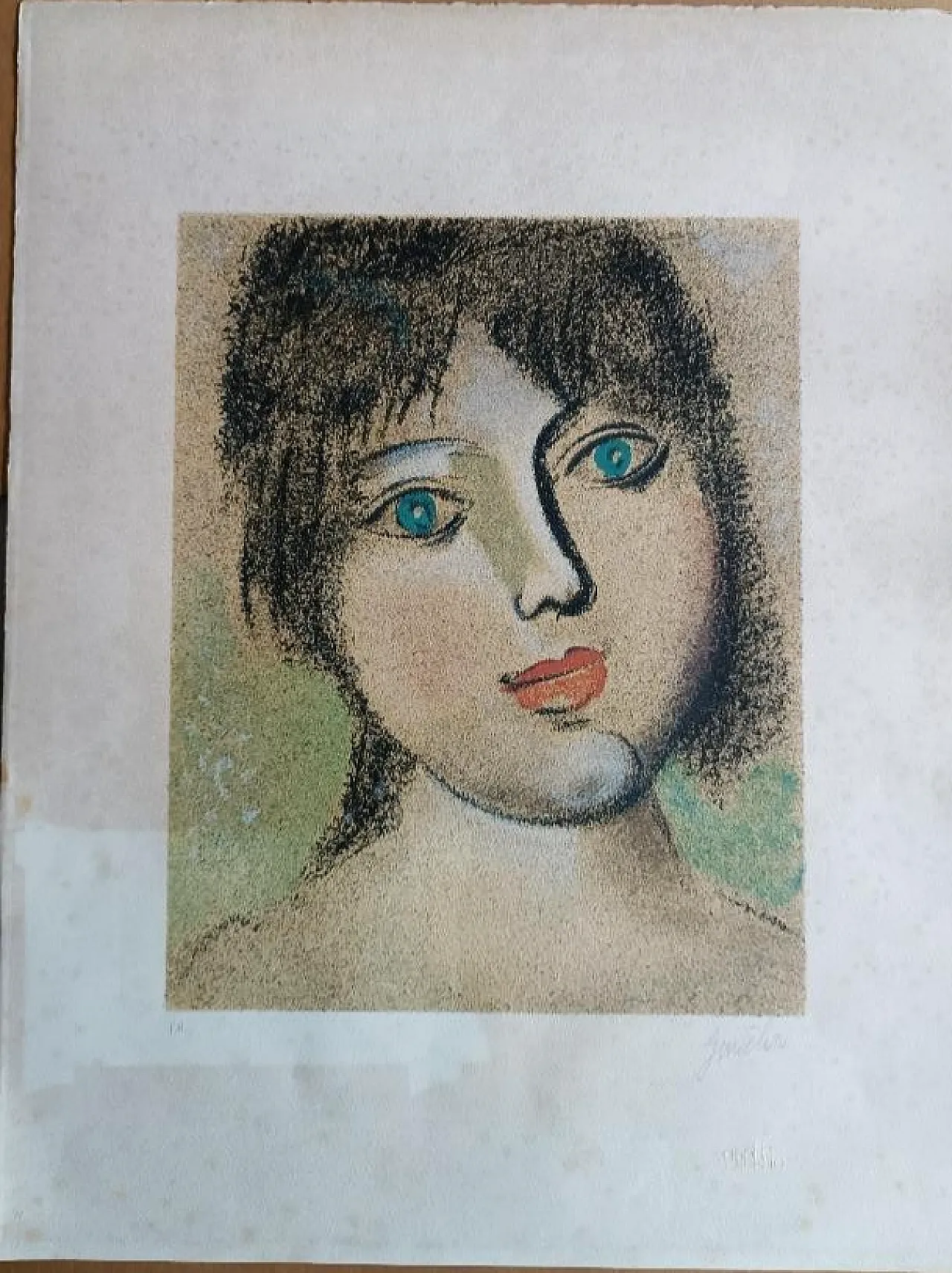 Incisione su cartoncino di Franco Gentilini, anni '70 2