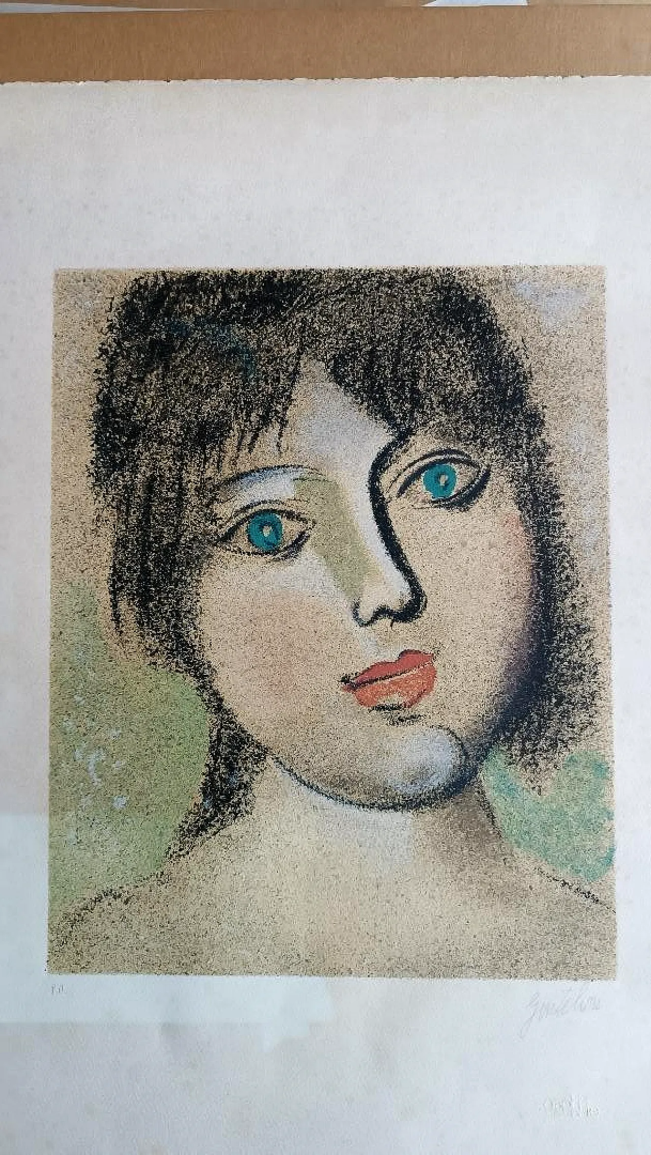 Incisione su cartoncino di Franco Gentilini, anni '70 3