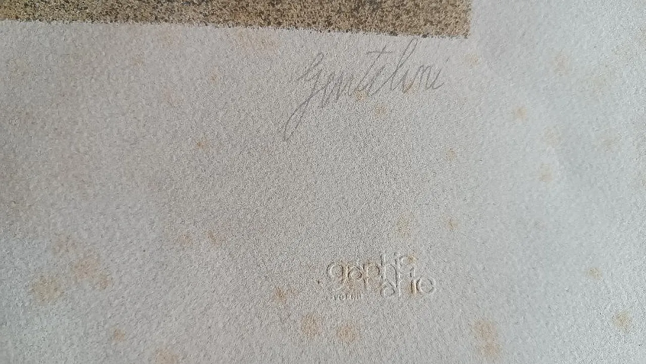 Incisione su cartoncino di Franco Gentilini, anni '70 6