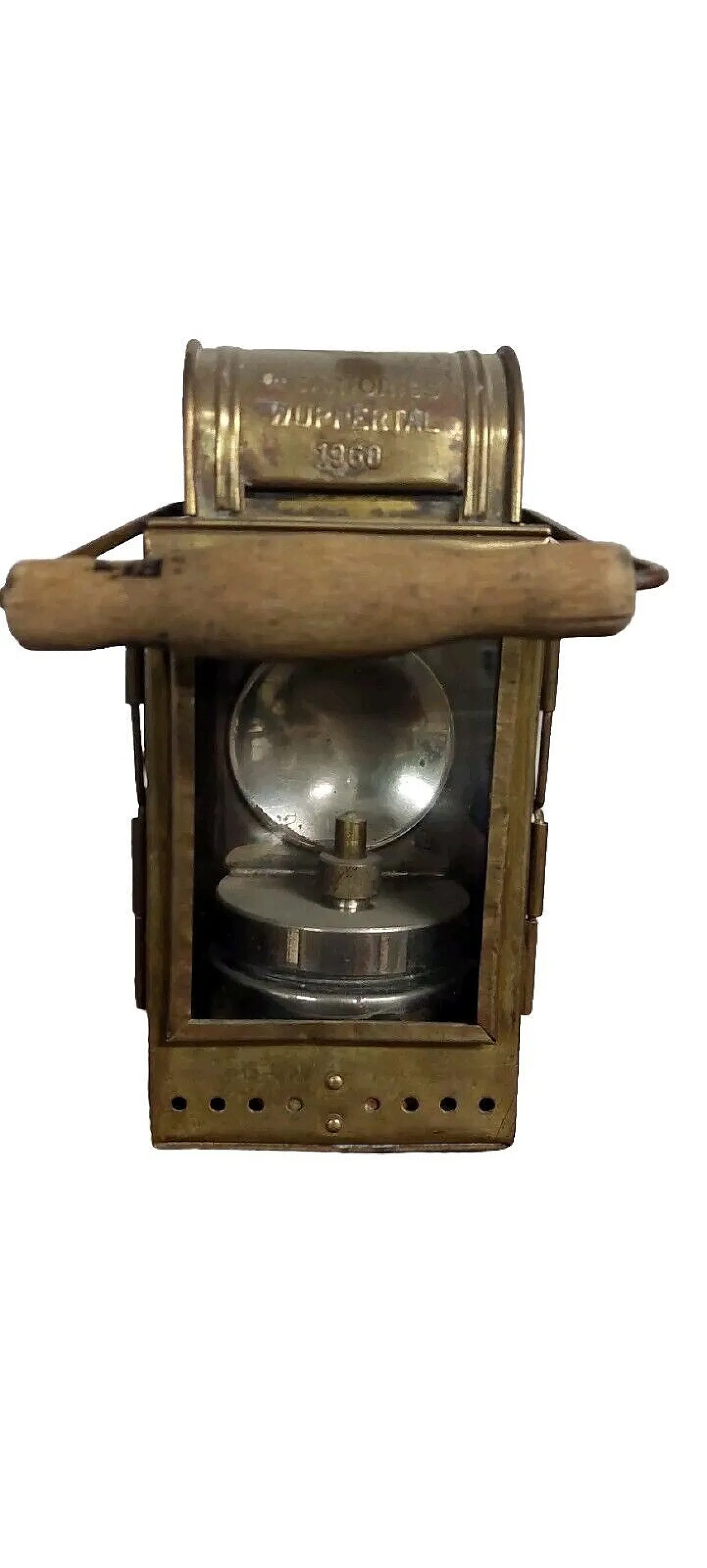 A. Sartorius Wuppertal lamp in brass and colored glass, 1960s 1