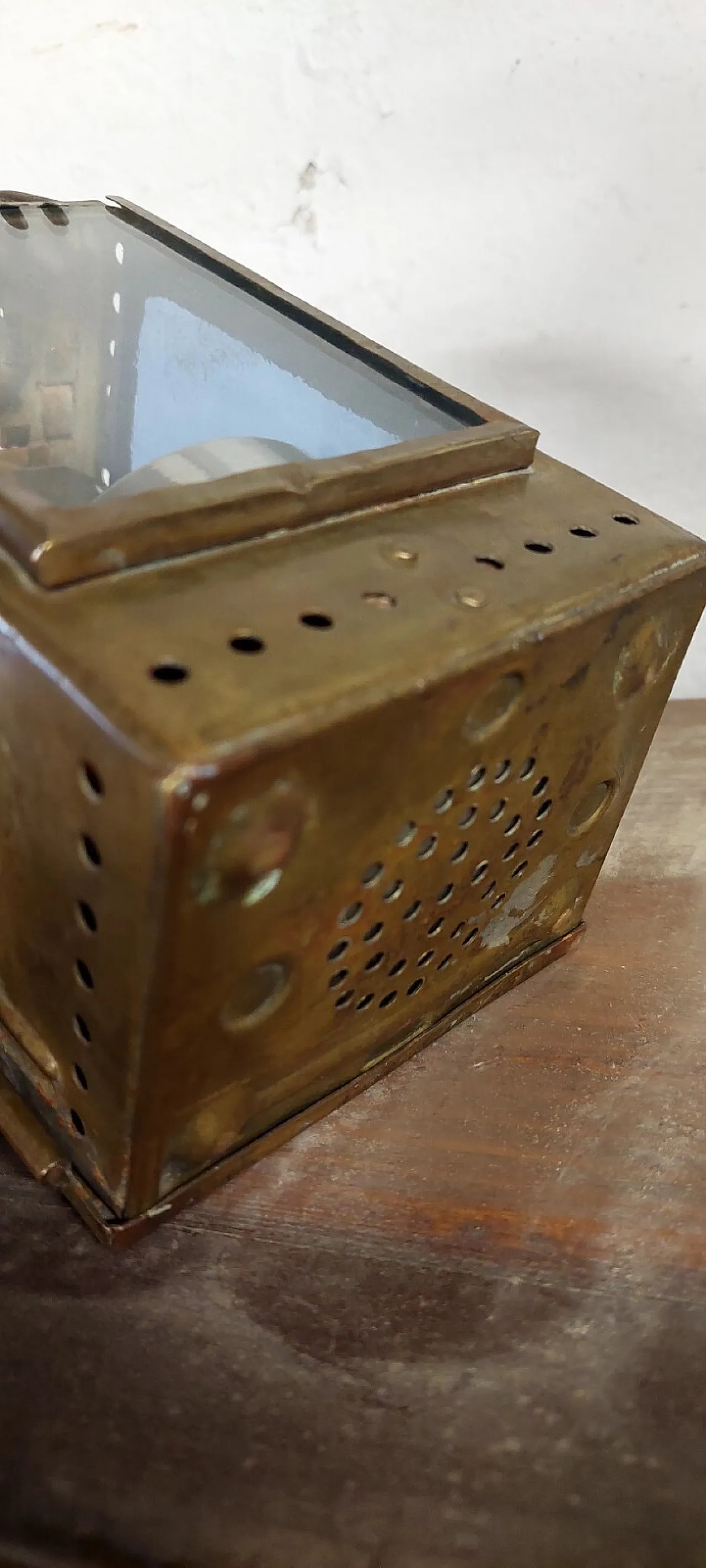 A. Sartorius Wuppertal lamp in brass and colored glass, 1960s 7