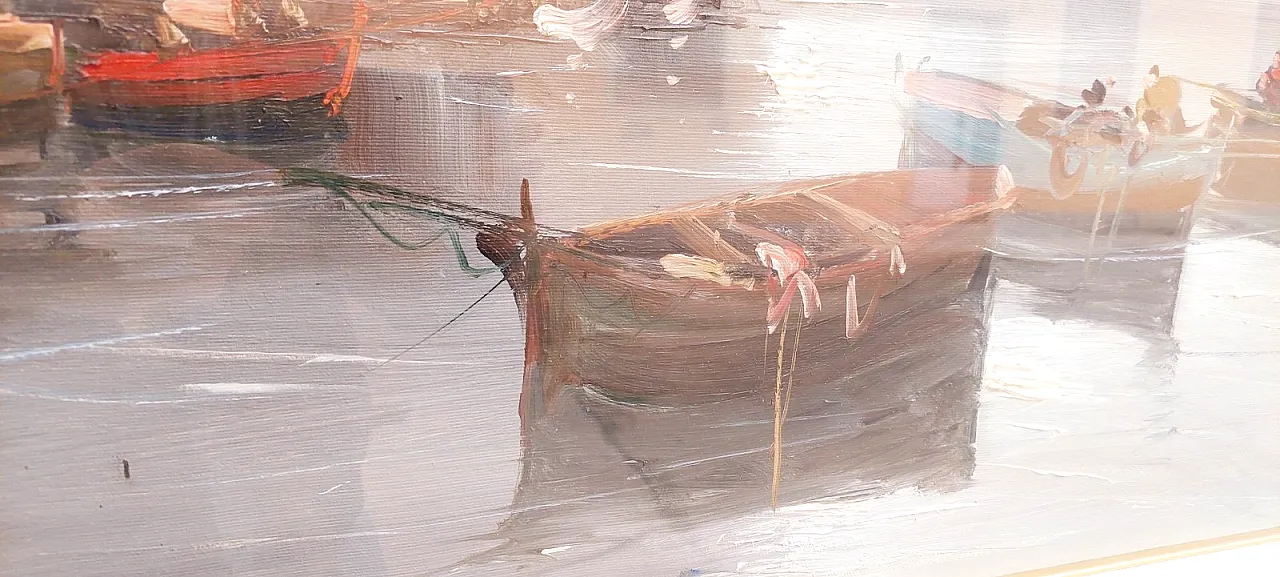 Marina di Renato Vitali, olio su tela, fine '900 3