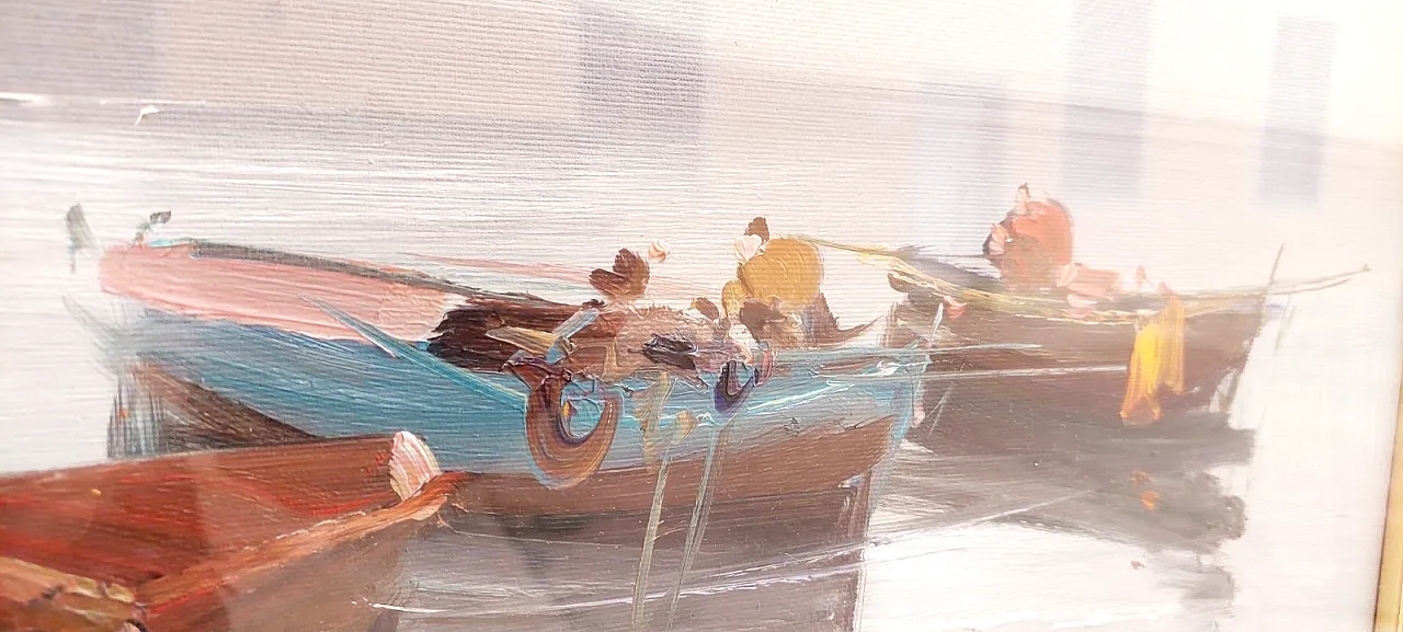 Marina di Renato Vitali, olio su tela, fine '900 4