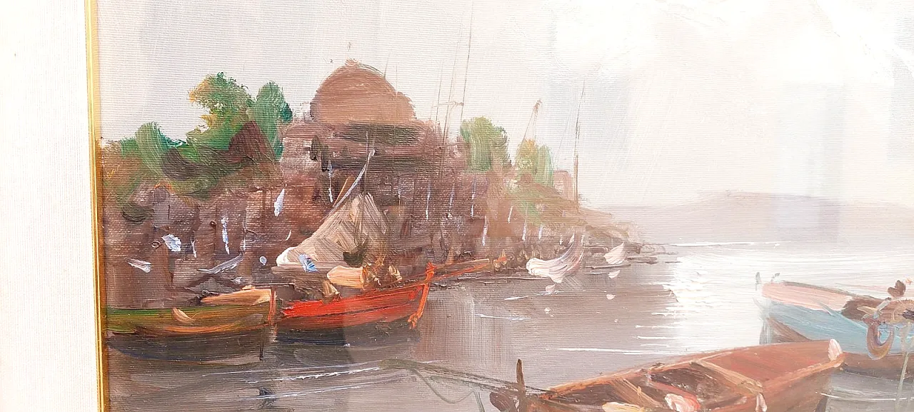 Marina di Renato Vitali, olio su tela, fine '900 5