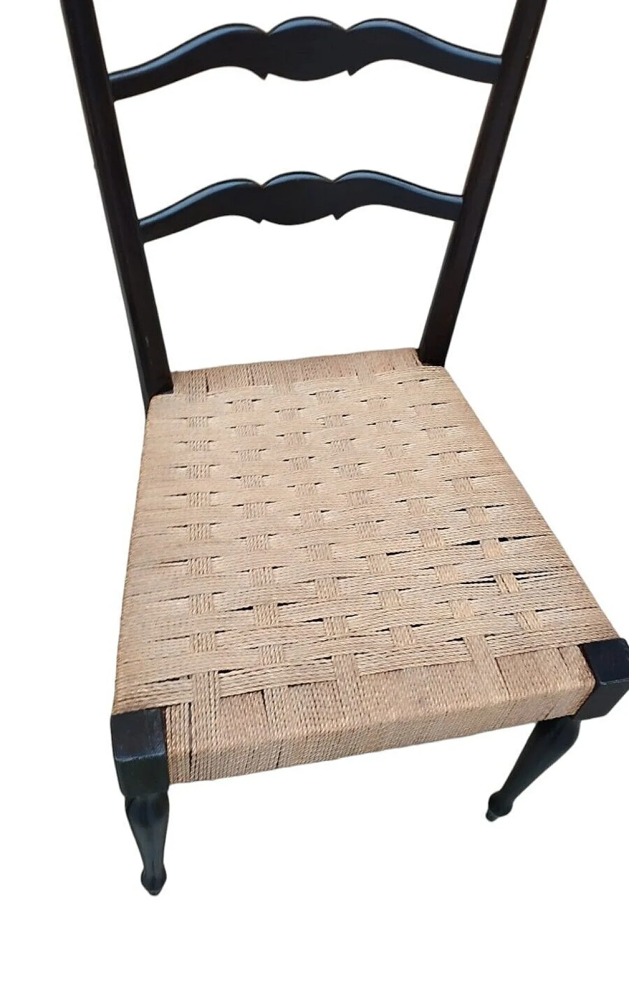 Pair of Chiavarine high back chairs, mid-20th century 3