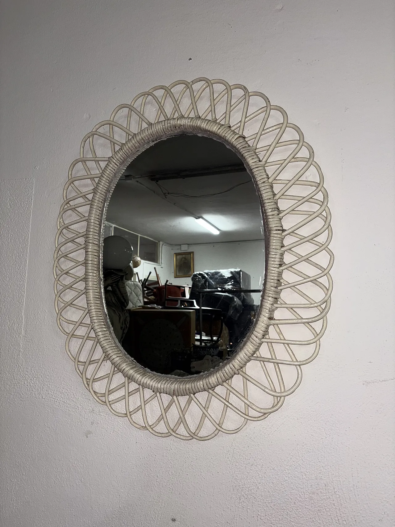 Specchio in vimini 1