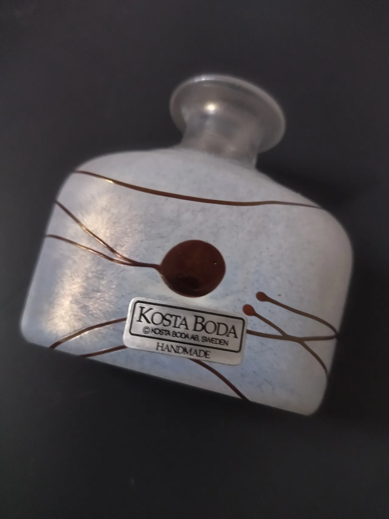 Kosta Boda Vallien Galaxy Red Collection Bottle 1