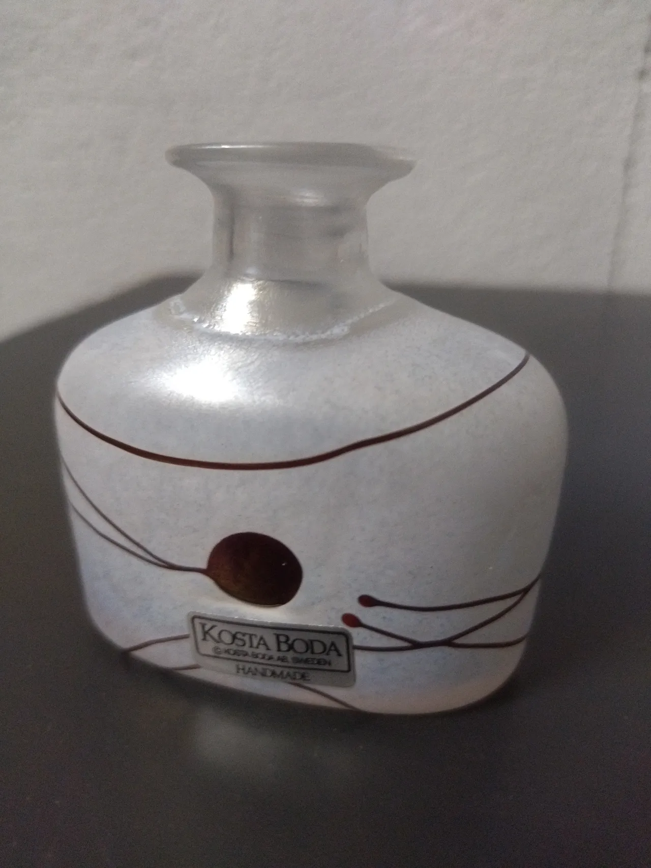 Kosta Boda Vallien Galaxy Red Collection Bottle 5