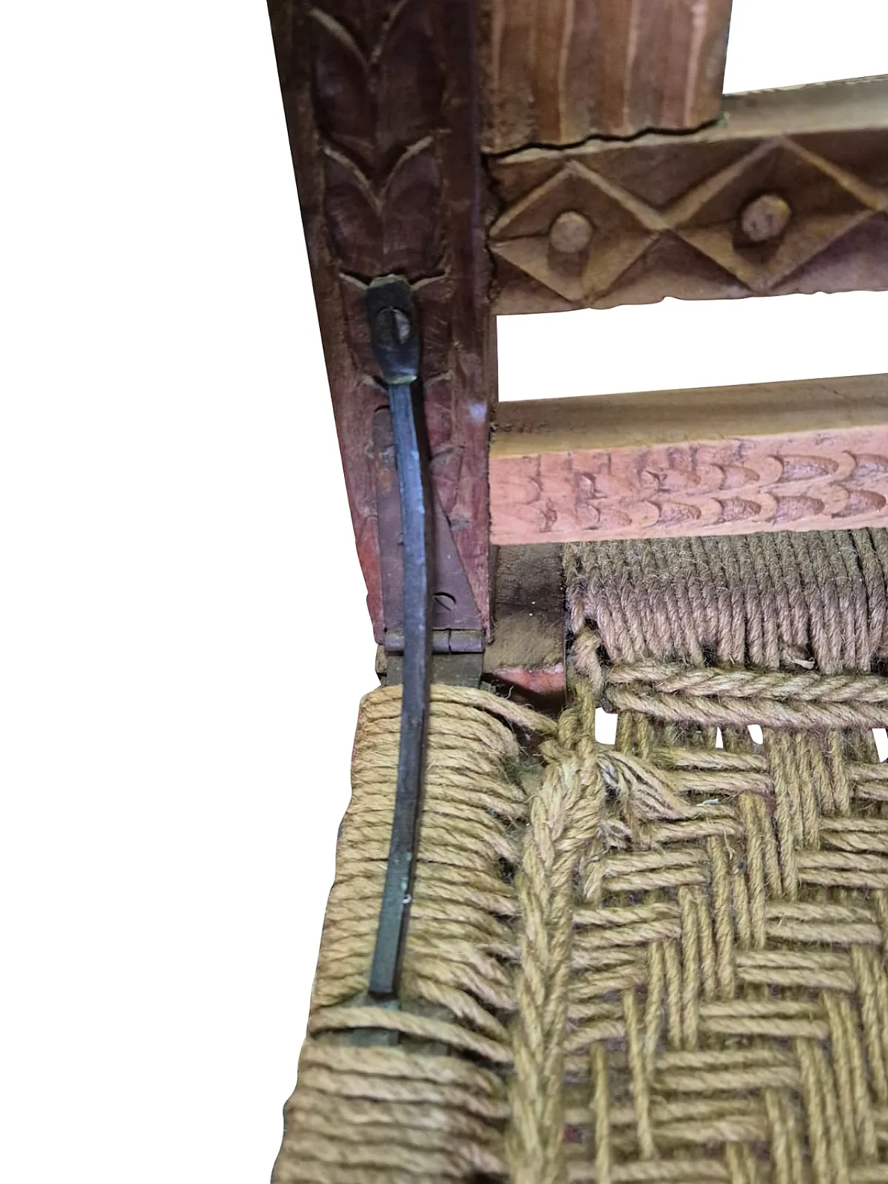 Pair of hand carved Indian chairs, 1920s 12