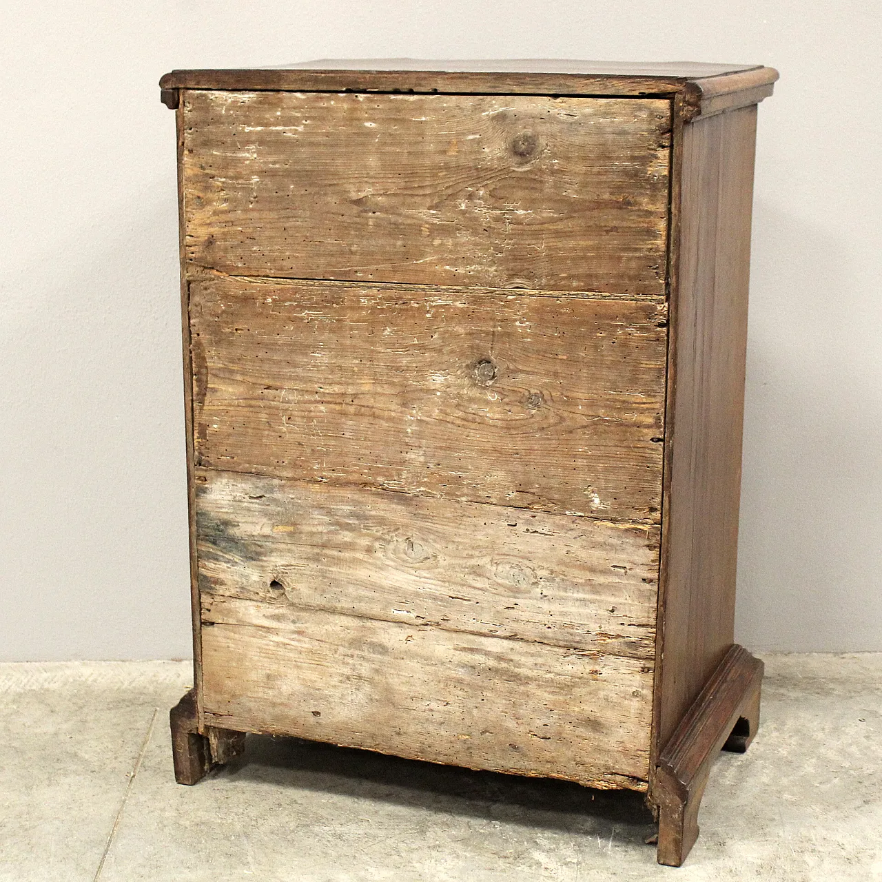 Cassettiera cassettone comò Luigi XV in noce '700 Italia 10