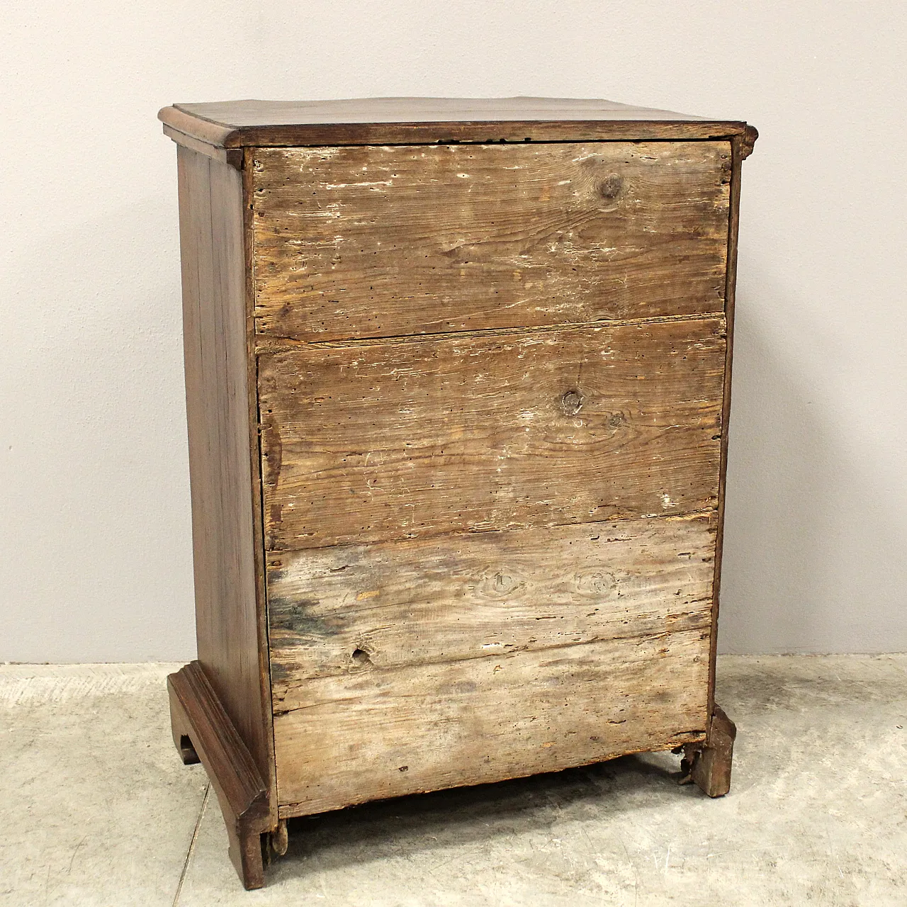 Cassettiera cassettone comò Luigi XV in noce '700 Italia 11