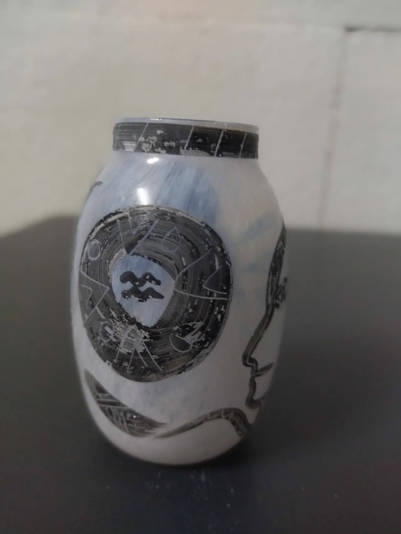 Vaso Kosta Boda dipinto a mano di Ulrica Hydman 6