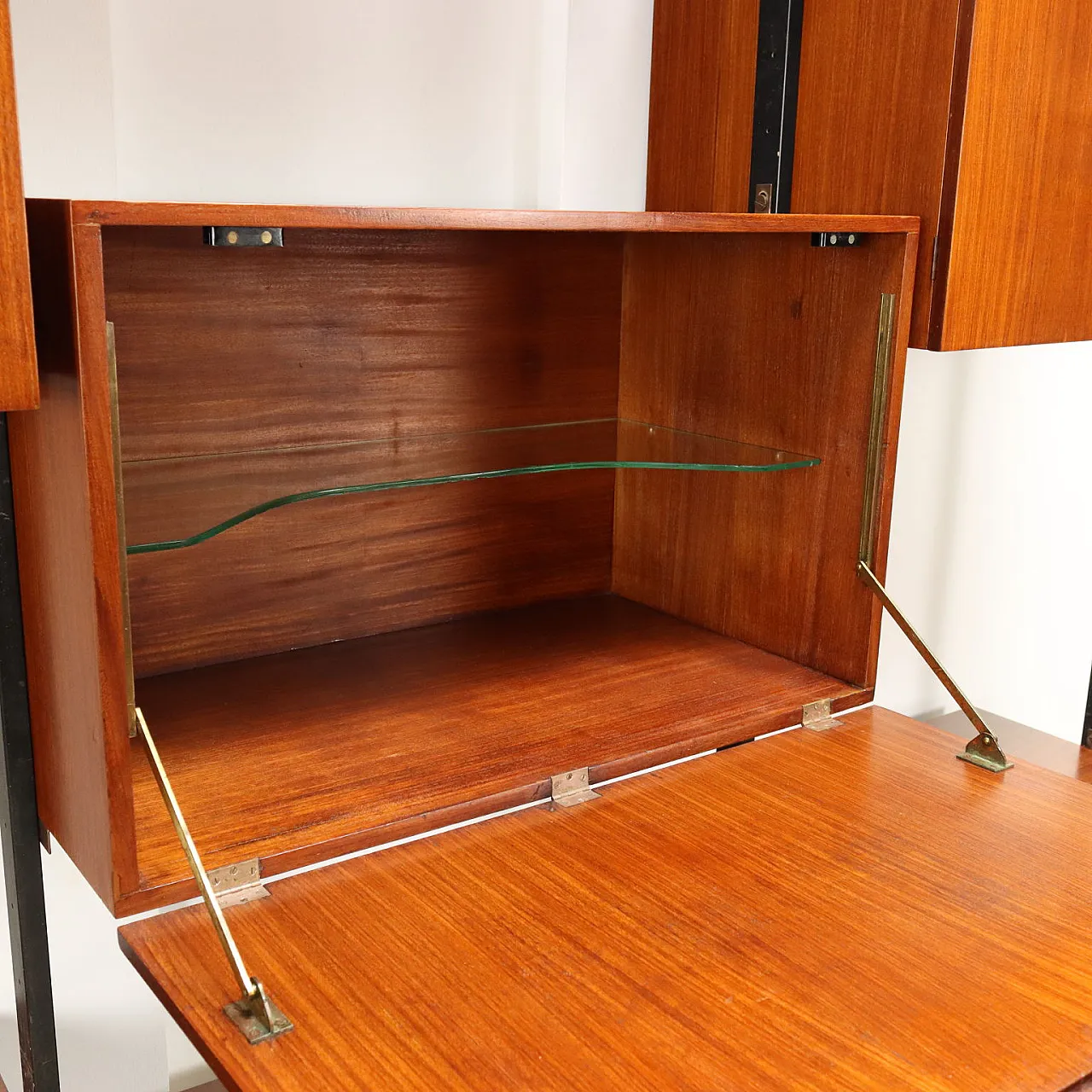 Metal and brass centrepiece bookcase, mid-20th century 7