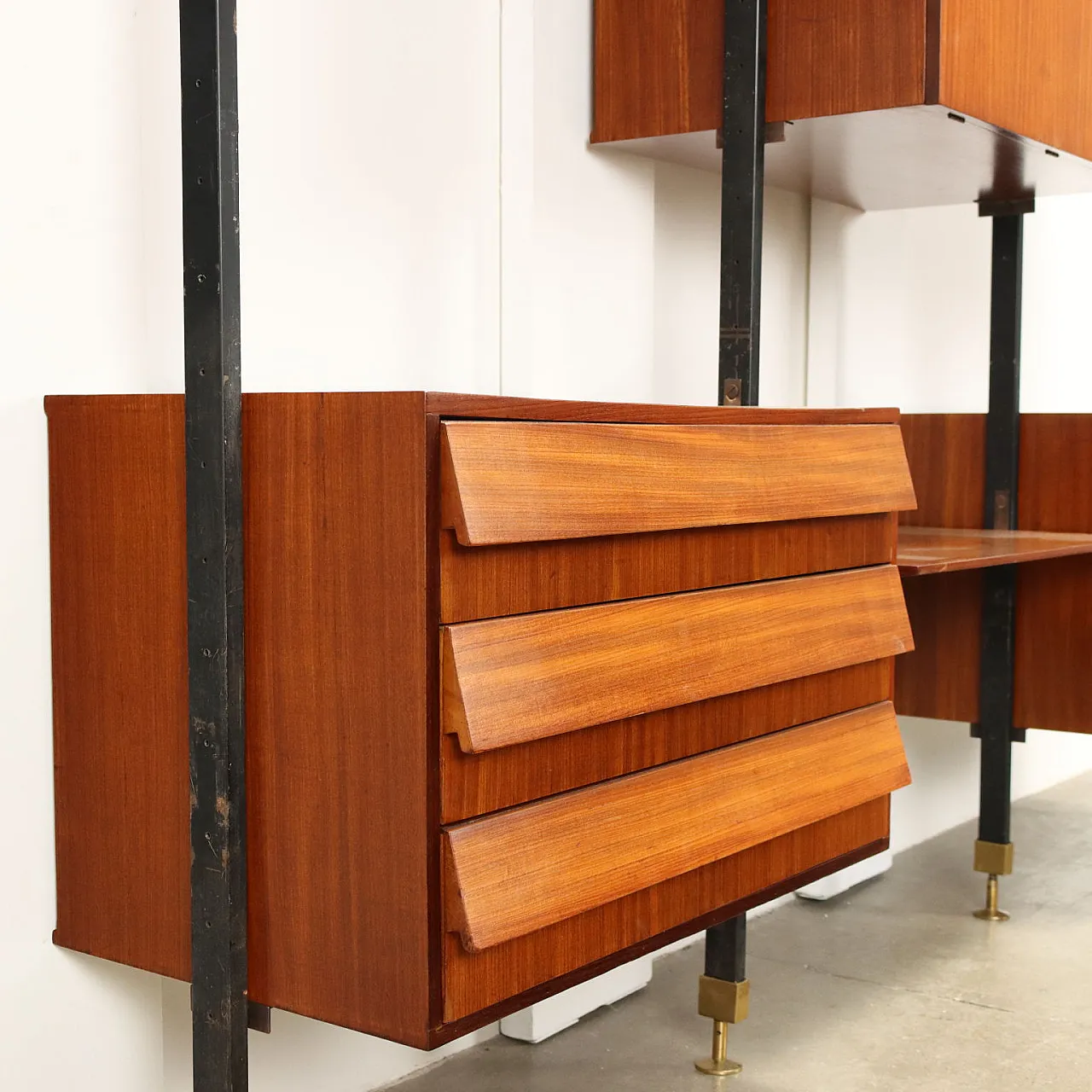 Metal and brass centrepiece bookcase, mid-20th century 8