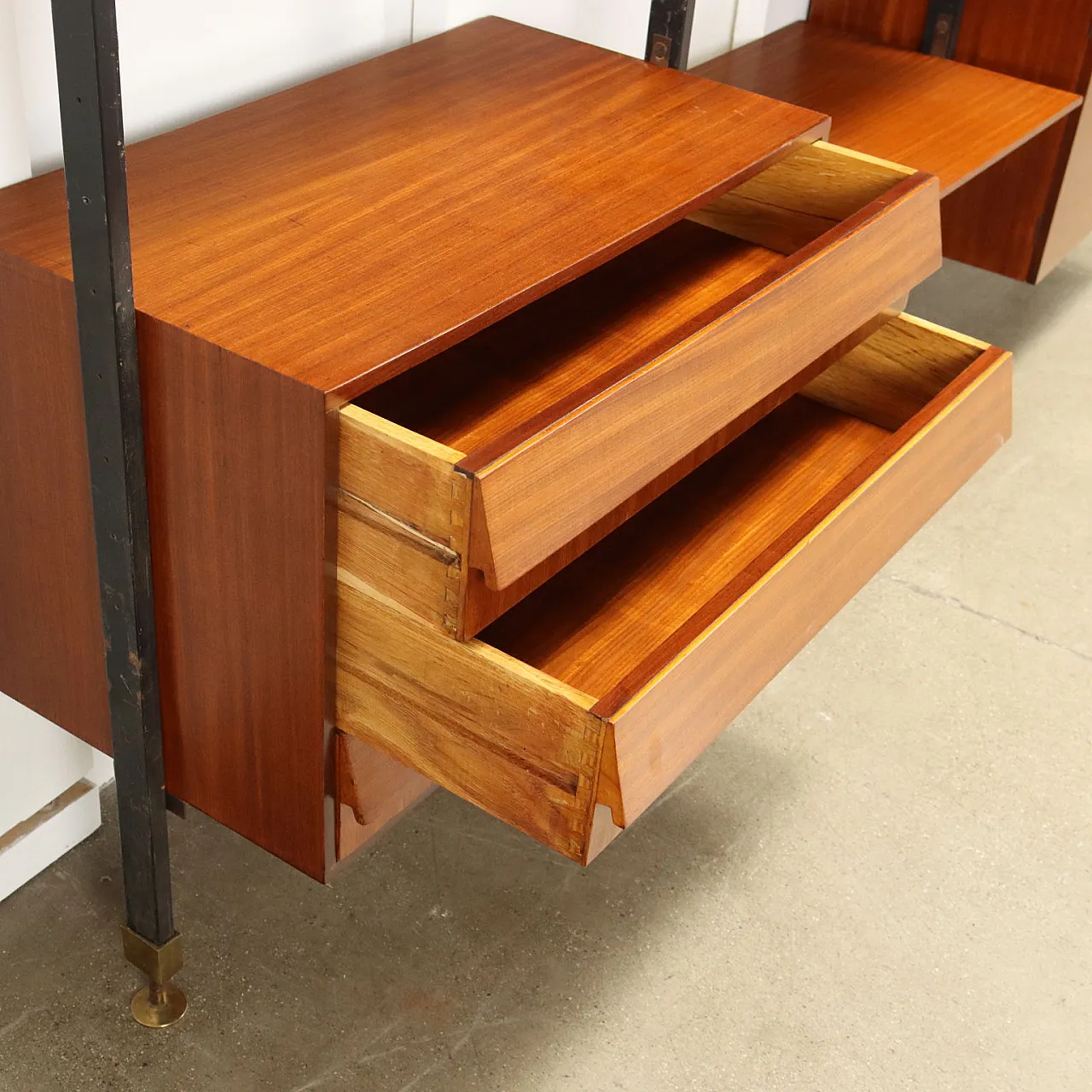 Metal and brass centrepiece bookcase, mid-20th century 9