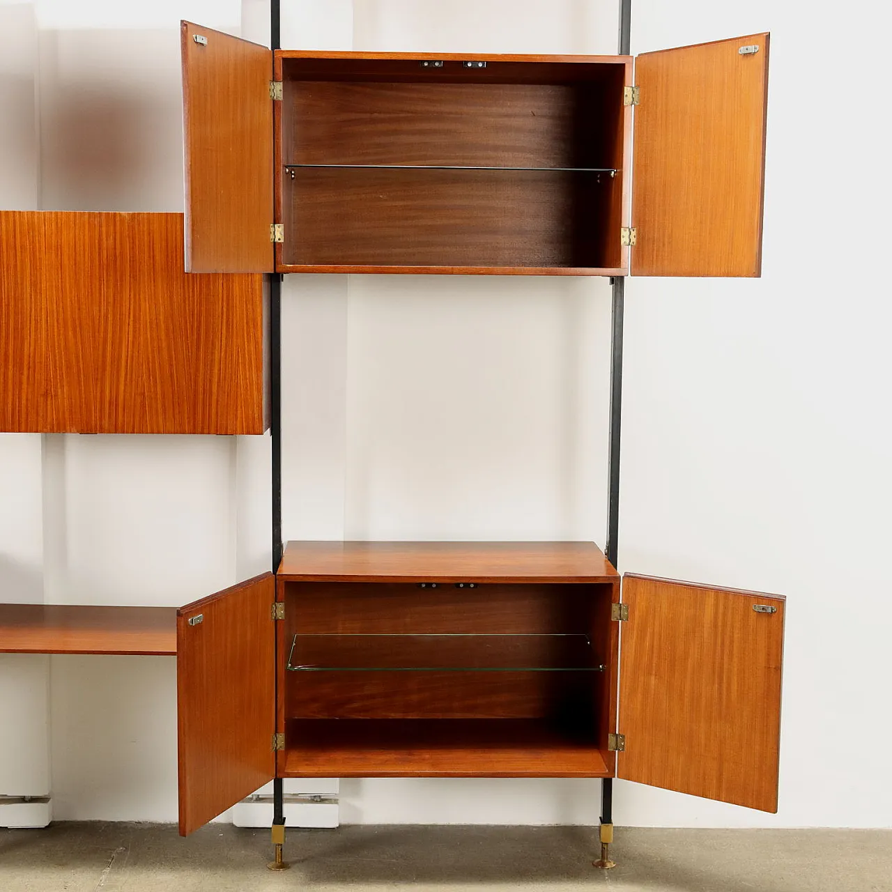 Metal and brass centrepiece bookcase, mid-20th century 10