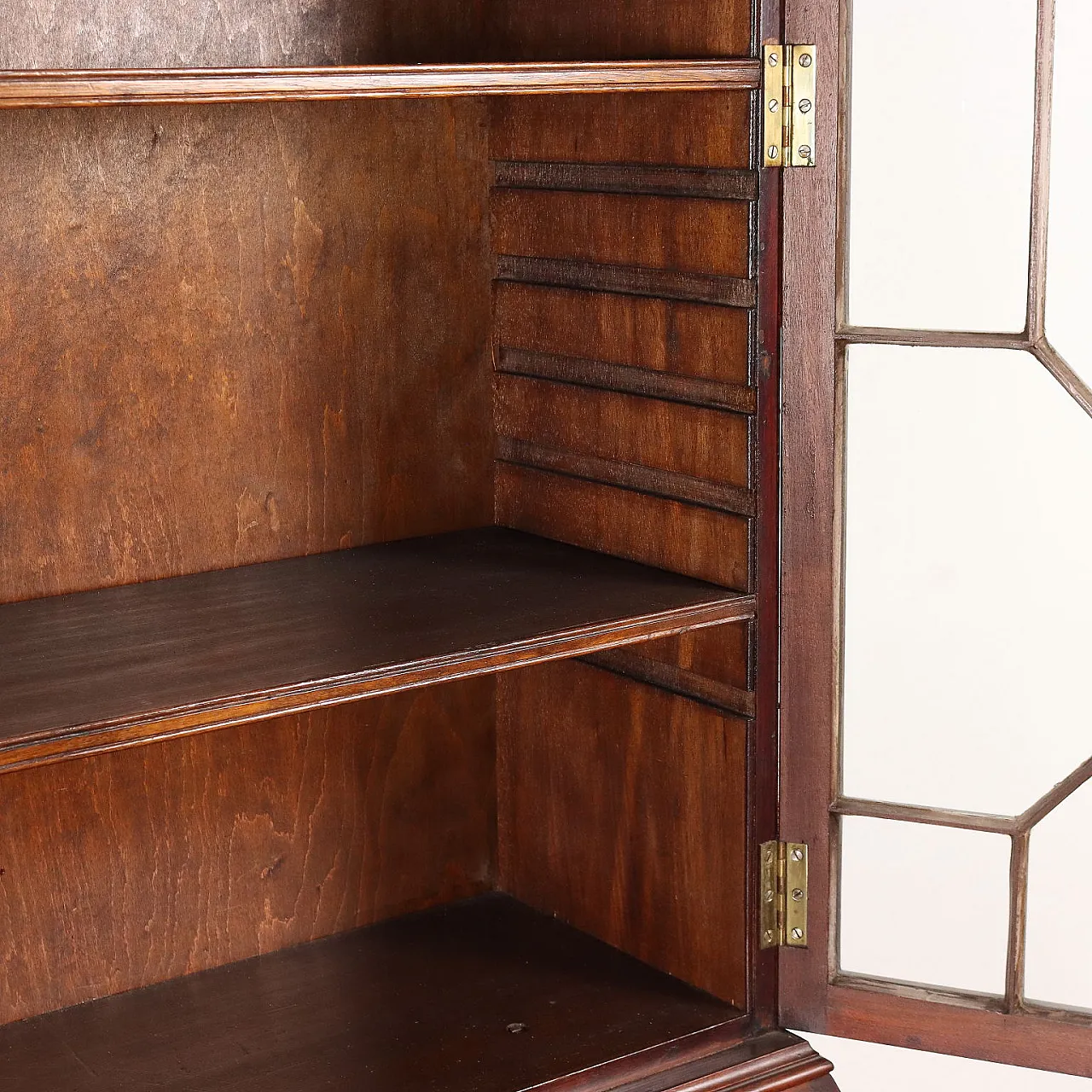 Ribalta con vetrina in acero tinto e vetro, '800 4