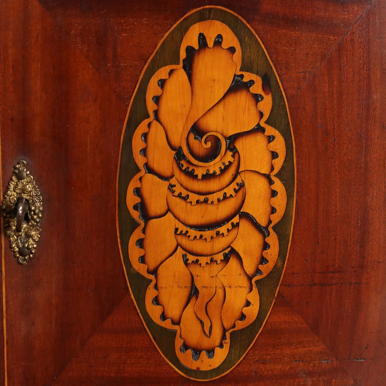 Ribalta con vetrina in acero tinto e vetro, '800 7