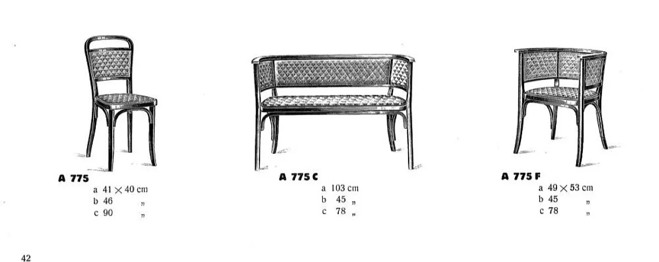 Thonet Mundus living room, early 20th century 17