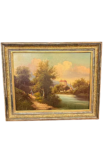 Dipinto olio su tela scuola austriaca, '800