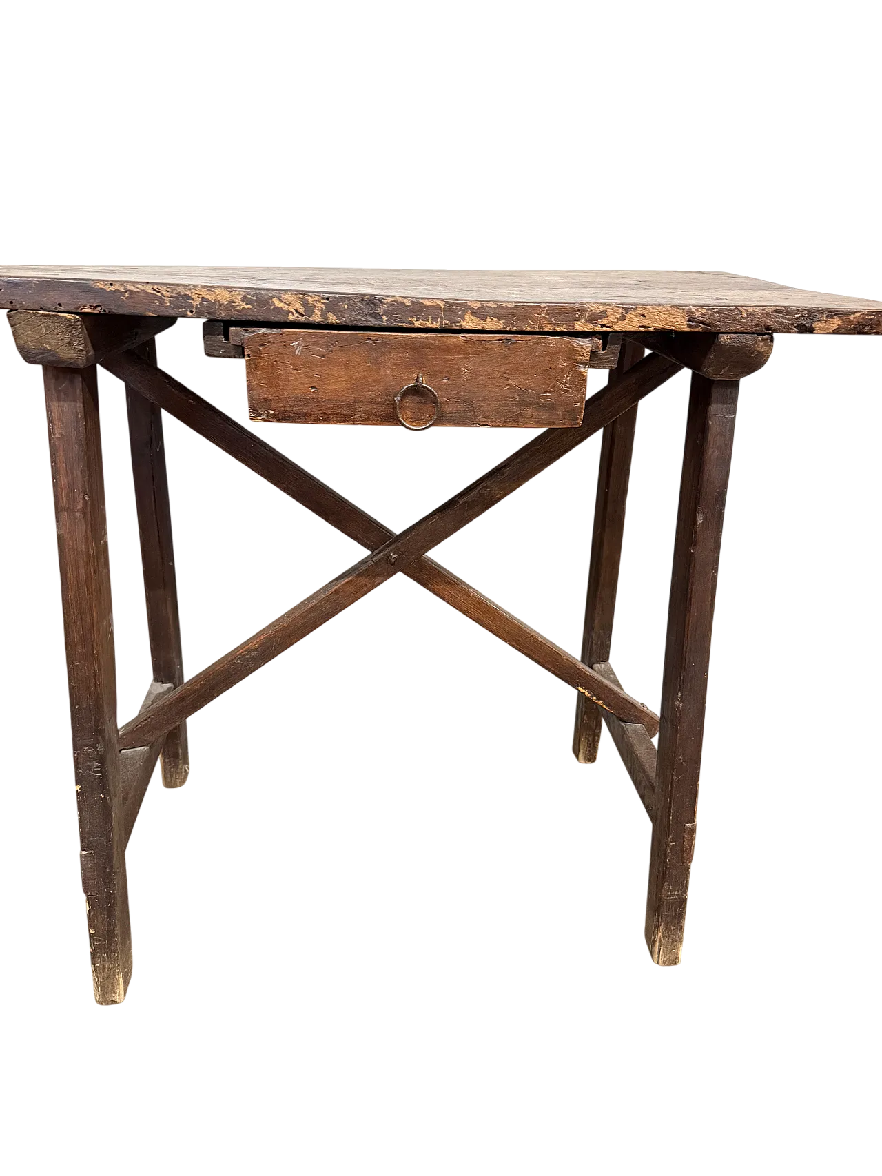 Tavolino a capretta noce e castagno, '700 6